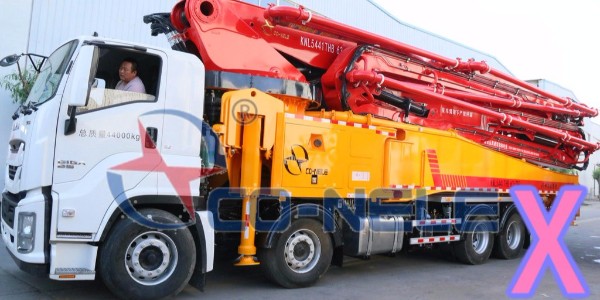 部分臂架or全展臂架，根据实际情况来定，实现小型泵车灵活施工